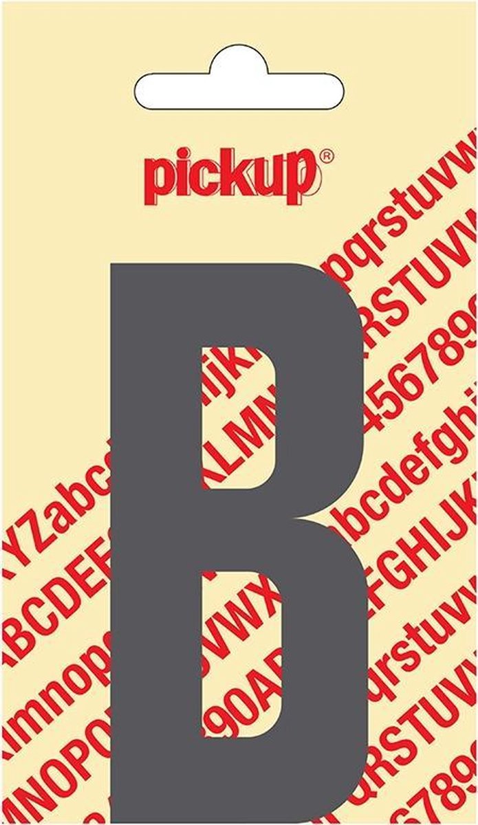 Pickup plakletter Nobel 90 mm grijs B