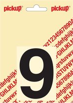Pickup plakcijfer Helvetica 80 mm - zwart 9