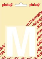 Pickup plakletter Helvetica 80 mm - wit M