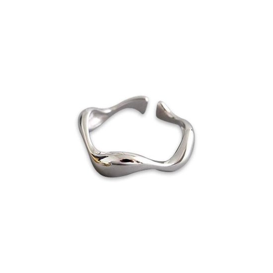 Jobo By JET - Bague Wave - Couleur argentée - Ajustable