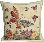 Kussenhoes - Luxe gobelinstof - Vlinder - Vlinders - 45 x 45cm