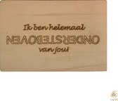 Lay3rD Lasercut - Houten wenskaart - Ondersteboven van jou - Berk 3mm