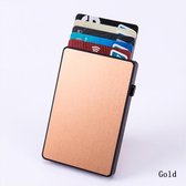 Basic-creditcardhouder-pop up-rfid-card-protector-6-pasjes-Gold-Goud