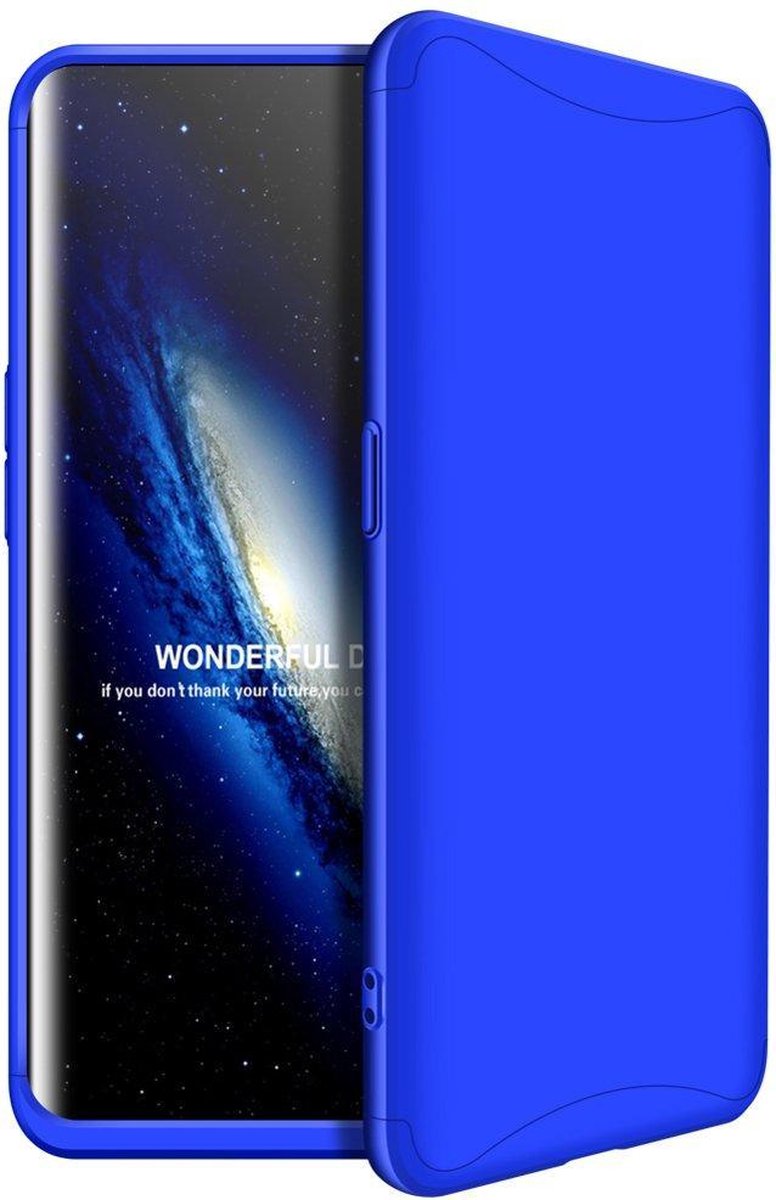 360 full body case Geschikt voor Oppo Find X - blauw