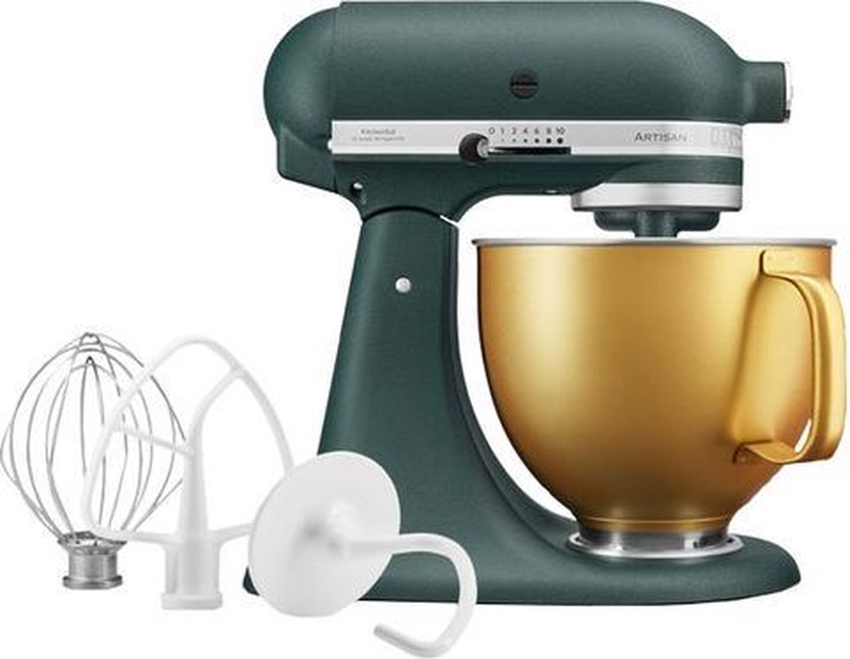 KitchenAid 5KSM156VGEPP Pebbled palm + gouden kom thumbnail 3