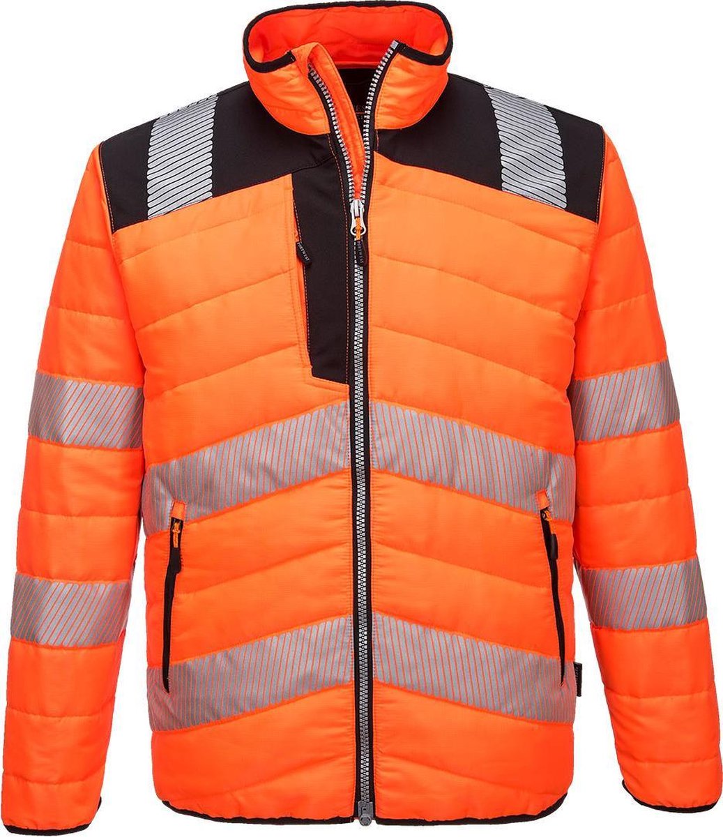 Portwest PW3 Hi-Vis gewatteerd Jack PW371 Oranje