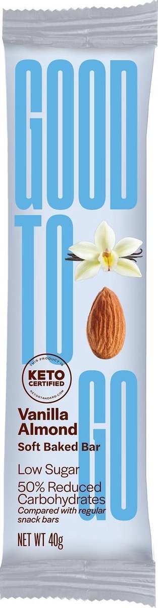 GoodTo Go Vanilla Almond Keto Snack reep - doos 9 stuks