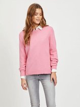 Vila Trui Viril O-neck L/s  Knit Top - Noos 14054177 Wild Rose/melange Dames Maat - S