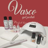 Vasco gelpolish startpakket incl UV/LED uithardingslamp. Gellak, Rubberbase, Nagellamp,