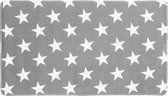 Badmat antislip met zuignappen 40x70 cm grijs met sterren