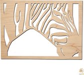 Lay3rD Lasercut - Houten Wanddecoratie - Maxi Zebra - Geometrisch - MDF 6mm