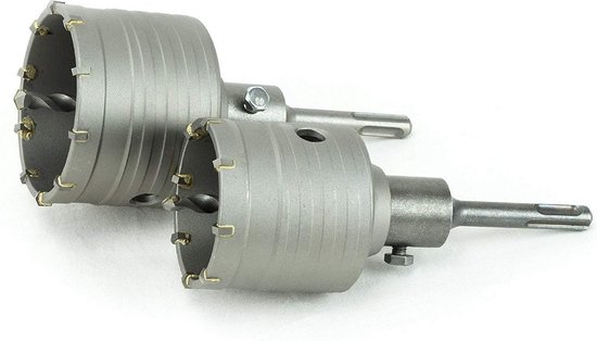 Holle boorkroon, kern boor kroon set SDS MAX 100 mm diameter compleet voor hamer (SDS MAX 600 mm