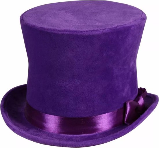 Chapeau haut de forme violet - Luxe Velours - Willy Wonka | bol.com