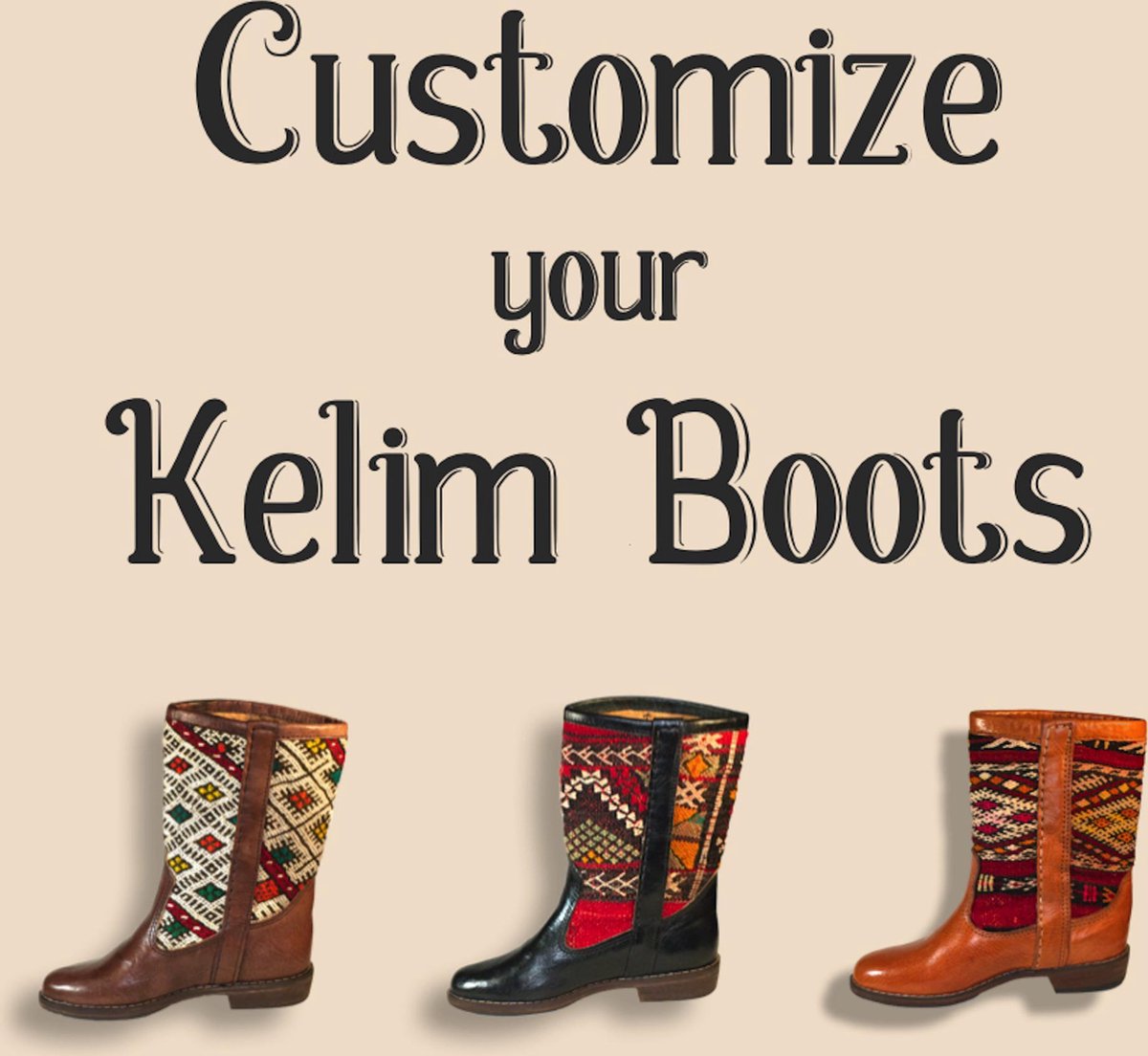 Bravas Boutique Customize your Kelim Boots - Laarzen - 100% echt leder -  handgemaakt | bol.com