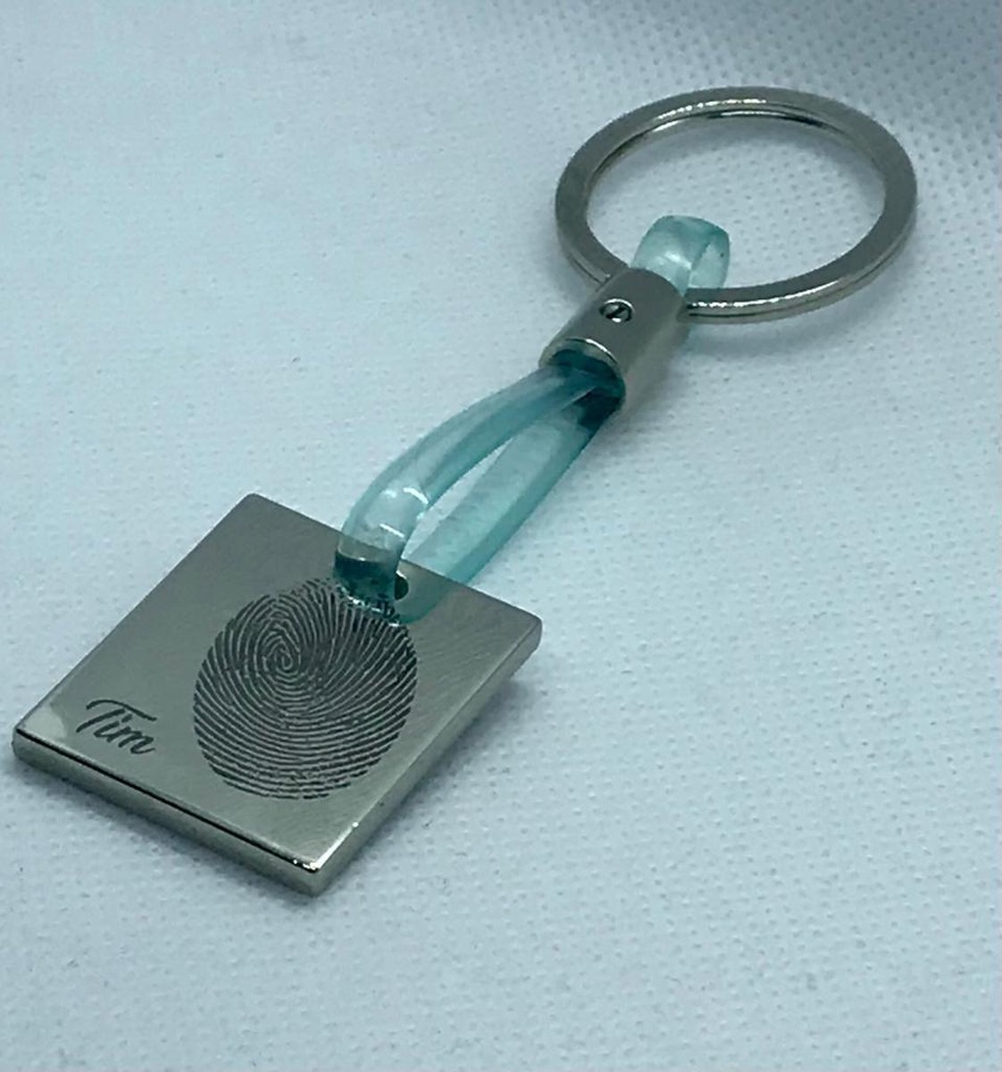 Gepersonaliseerde sleutelhanger met vingerafdruk , cadeau, herinnering | bol.com