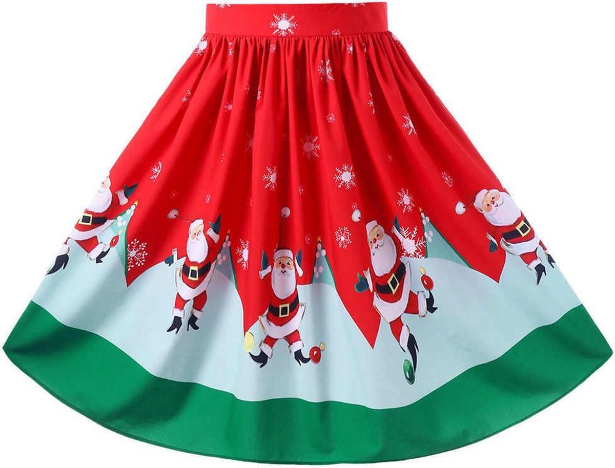 dreigen genoeg Lada Kerst - rok - foute kerstrok - rood - kerstman - Christmas - dress - maat M  valt als... | bol.com