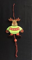 Charl’s Design Toys - Kerst decoratie - Houten Rendier Trekpop