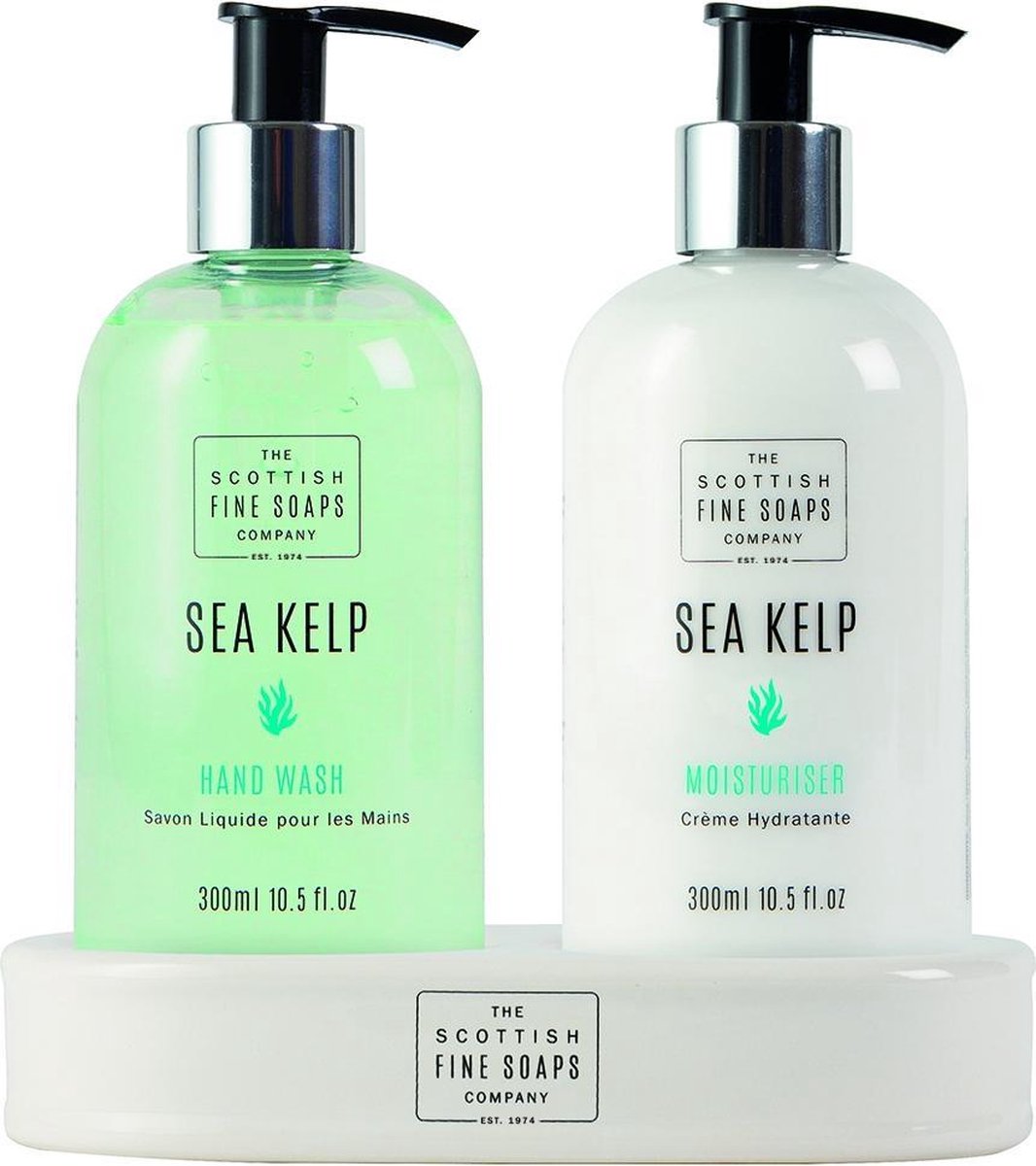 Scottish Fine Soaps Sea Kelp Hand Care Set 2x300ml Pump Bottles - Made in Scotland