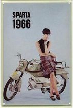 SPARTA 1966 - Brommer - Metalen reclamebord - 10 x 15 cm - Wandbordje