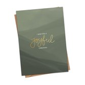 Kerstkaart i wish you a joyful