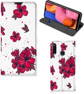 Smartphone Hoesje Geschikt voor Samsung Galaxy A20s Mobiel Cover Blossom Red