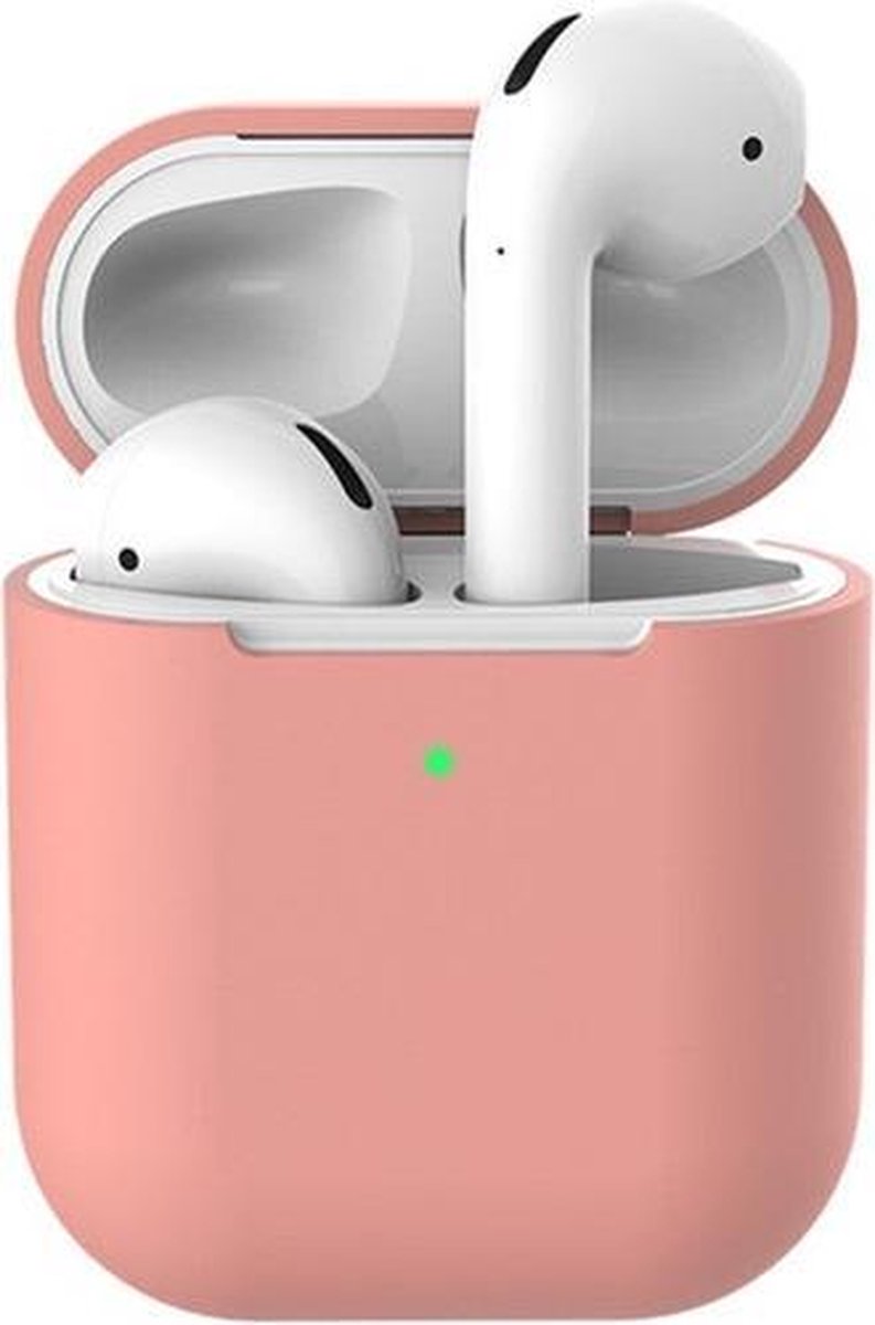 Siliconen bescherm hoesje voor Apple Earpods - Bescherming cover case voor Earpods - Crème Rood -