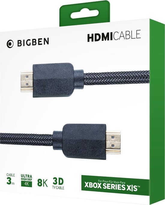 Bereid Melancholie wat betreft Bigben - Oplaadkabel - 2.1 HDMI kabel - Xbox Series X|S - 3 meter | bol.com