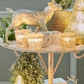 LOBERON Windlicht set van 12 Elouan antiekzilverkleurig