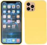 2.0 mm Dikke Backcover Hoesje - Fashion Telefoonhoesje - iPhone 12 Pro Hoesje Siliconen Case Hoes Cover - iPhone 12 Pro Hoesje en Cases - Geel