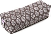 Flowee Mini Bolster - Grijsbruin - Vulling Boekweitkaf - Bolster yoga - Nekkussen