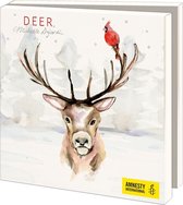 KerstKaartenmapje met env, vierkant: Deer, Michelle Dujardin, Amnesty International