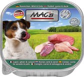 MAC's Hondenvoer Natvoer Vleeskuipje - 70% Konijn, Wild & Eend - 11 x 150 g