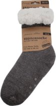 Huissokken dames anti slip - Taupe met lurex - One size