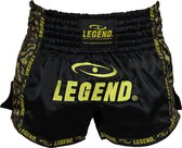 Legend Sports Kickboksshort Trendy Unisex Satijn Zwart Maat L