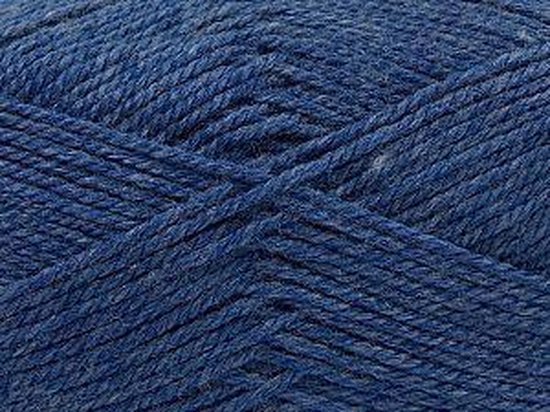 Breigaren blauw jeans 100gram per bol kopen – haken of breien met pendikte 3 - 3.5 mm. – 100% acryl garen pakket 4 bollen