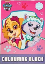 Nickelodeon Paw Patrol Kleurblock met Stickers Roze.