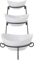 Buffet Etagere 3 laags - Luxe Serveerset - met 3 ovale serveerschalen