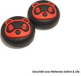 Gadgetpoint | Nintendo Switch & Lite | Gaming Thumbsticks | Thumb Grips | Thumb Sticks | 1 Set = 2 Thumbgrips | Animal Crossing Beertjes | Zwart met Rood