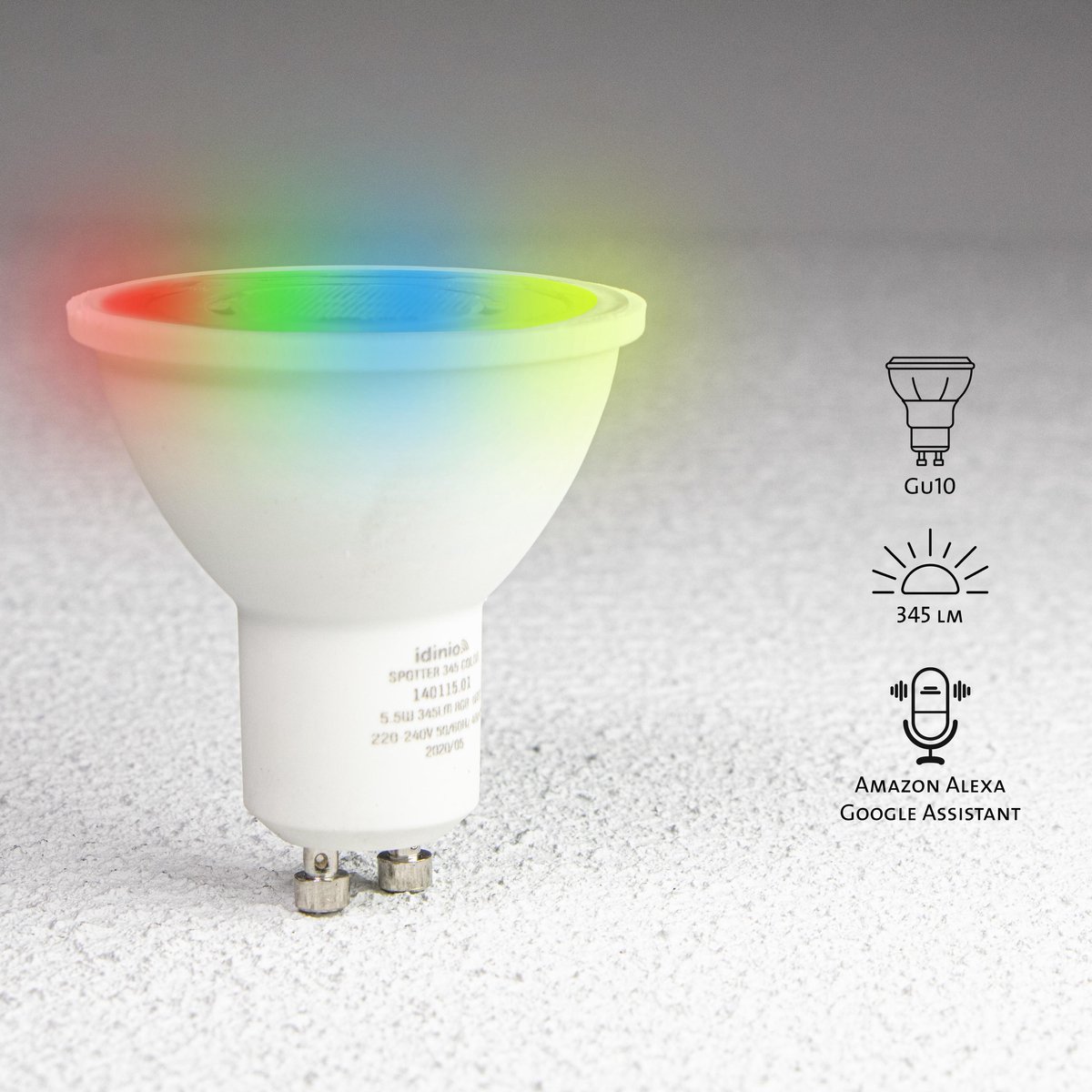 IDINIO Smart GU10 LED lamp - Dimbaar - Warm & koud wit + alle kleuren - 2  led lampen | bol.com