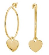 Schitterende Gold Plated Zilveren Oorhangers met Hartje