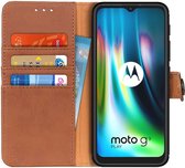 Motorola Moto G9 Play / Moto E7 Plus Hoesje Portemonnee Vintage Bruin