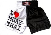 Ali's Fightgear TTBA-5 - Kickboks broekje I Love Muay Thai maat L