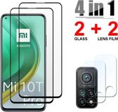 Xiaomi Mi 10T Pro Screenprotector + Cameralens Beschermer | 9H Tempered | 2+2! |Screen Protector | Bescherm glas | Camera lens Beschermer