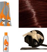 XP100 haarverf pakket kleur 6.5  Donkerblond & Mahonie (1x 100ML) met 6% waterstof ( 1x 250ML) incl verfbakje, kwast, maatbeker, puntkam en handschoenen