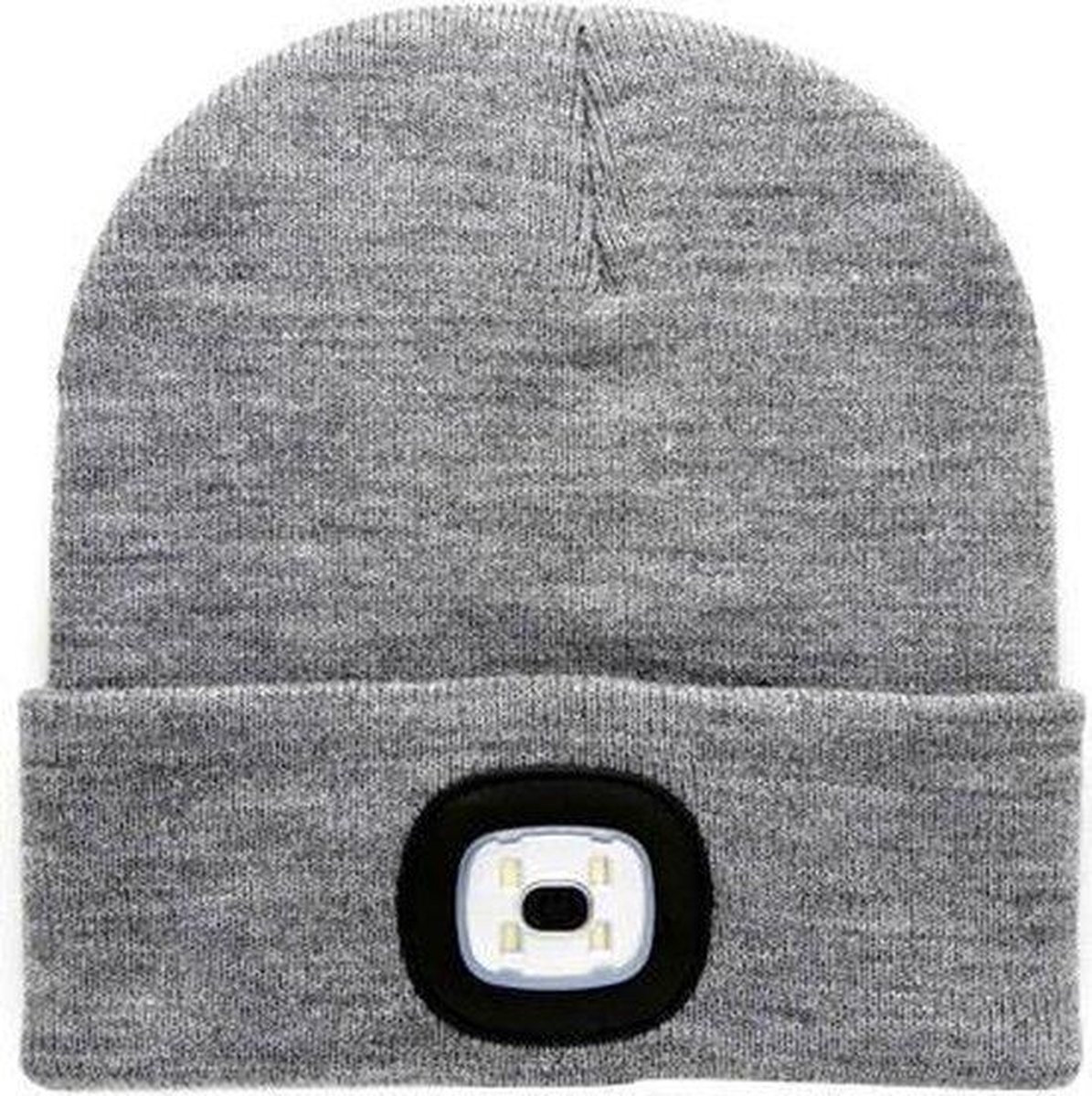FEDEC warme LED muts - Unisex - One size - Grijs