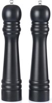 Peper en Zoutmolen Set Zwart Hout Pepermolen en Zoutmolen - 27,5 cm