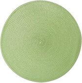 Luxe placemat rond - groen - d36cm