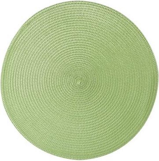 Luxe placemat rond groen d36cm