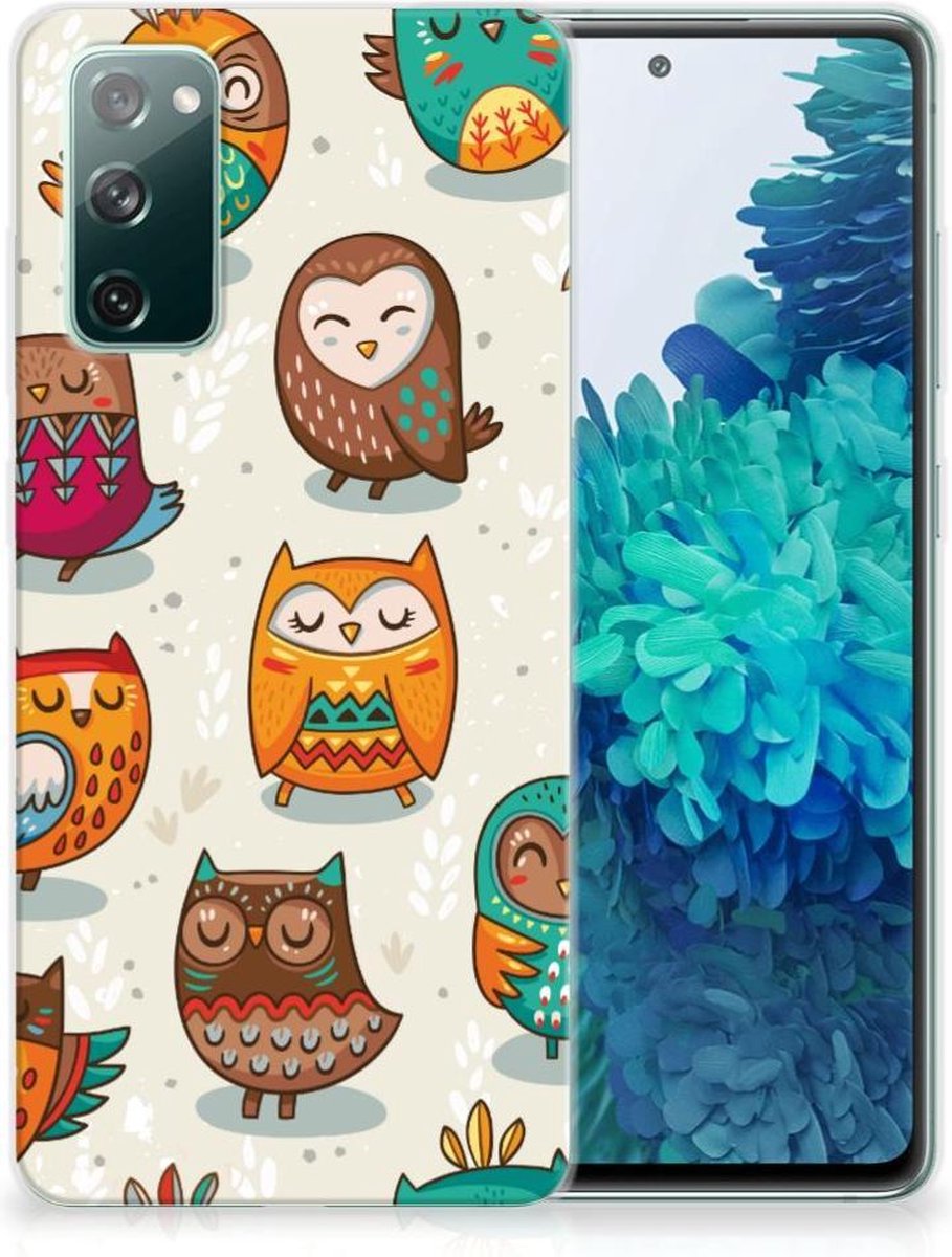 Samsung Galaxy S20 FE TPU Hoesje Vrolijke Uilen