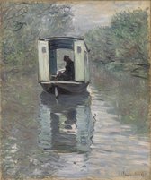 Claude Monet, Le Bateau studio, 1876 op canvas, afmetingen van dit schilderij zijn 45 X 100 CM